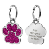 Paw Engraved Pet ID Tag With FREE Gift