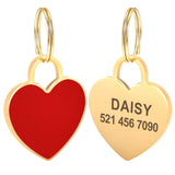 Custom Heart Dog ID Tag