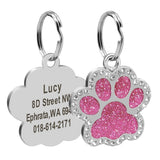 Paw Engraved Pet ID Tag With FREE Gift