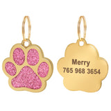 Paw Engraved Pet ID Tag With FREE Gift