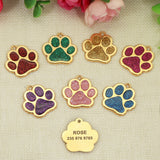 Paw Engraved Pet ID Tag With FREE Gift