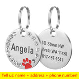 Paw Glitter Personalized Dog Tag