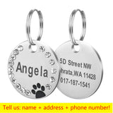 Paw Glitter Personalized Dog Tag