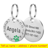 Paw Glitter Personalized Dog Tag