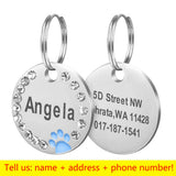 Paw Glitter Personalized Dog Tag