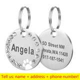 Paw Glitter Personalized Dog Tag