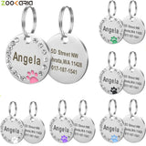 Paw Glitter Personalized Dog Tag