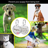 Paw Glitter Personalized Dog Tag