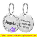 Paw Glitter Personalized Dog Tag
