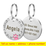 Paw Glitter Personalized Dog Tag