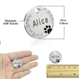 Paw Glitter Personalized Dog Tag