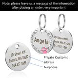 Paw Glitter Personalized Dog Tag